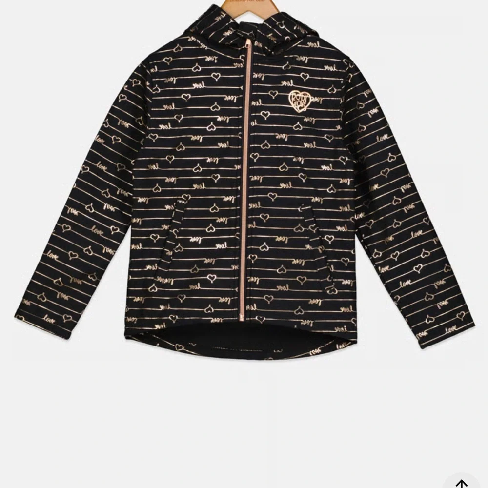 Body‎ Globe Kids Girls Allover Print Softshell Jacket Black Size 10-12 Outerwear